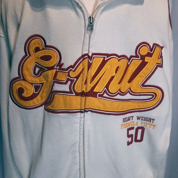VINTAGE Y2K G Unit Jacket XXL 2XL Heavy weight Formula 50 Cent Gold logo Zip Up - Picture 2 of 9